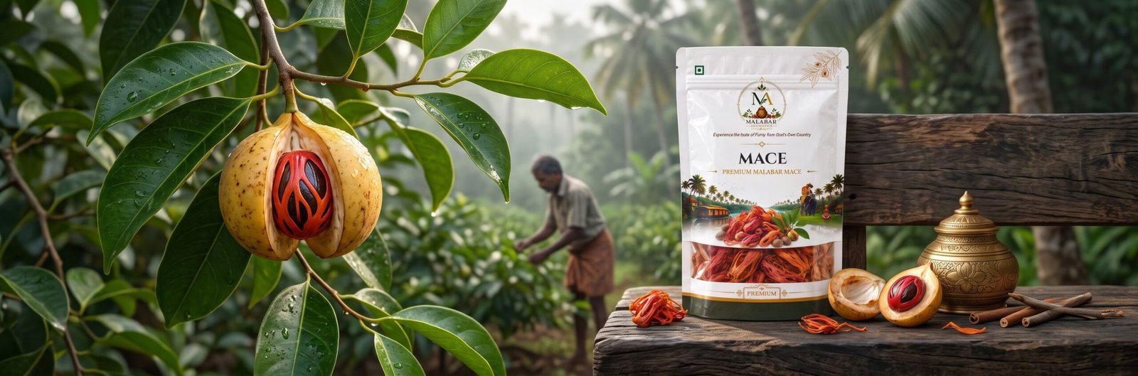 malabar-aromatics-natural-whole-mace-javitri-pouch-fresh-yellow-nutmeg-fruit-tree-branch