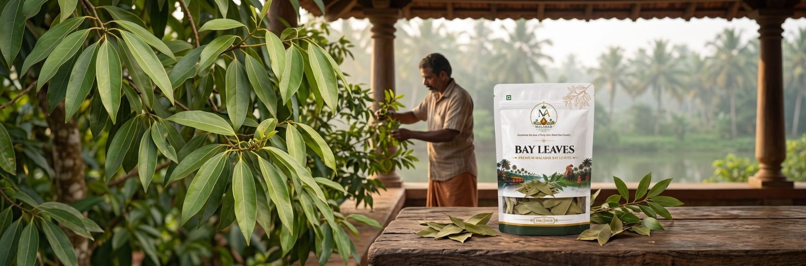 malabar-aromatics-tej-patta-indian-bay-leaves-pouch-farmer-sorting-leaves-kerala-estate-porch
